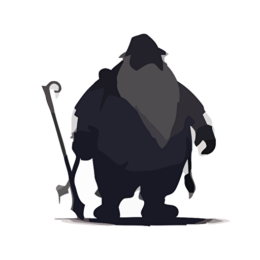 silhouetteCharacter Design ,simple illustration ,dwarf,vector ,silhouette