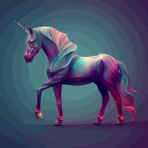 2d vector of a unicorn