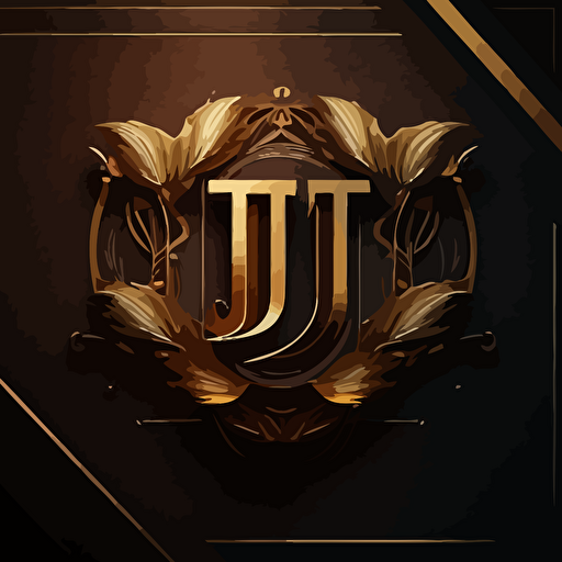 vector logo using the letters TTJ with a high-end look