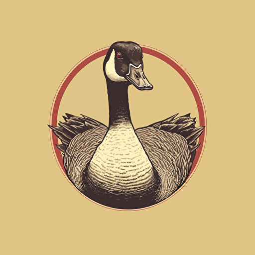 canada goose in vector art line style