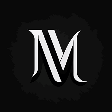 letter M logo negative space, very simple and minimal, flat 2D vector, use negative space