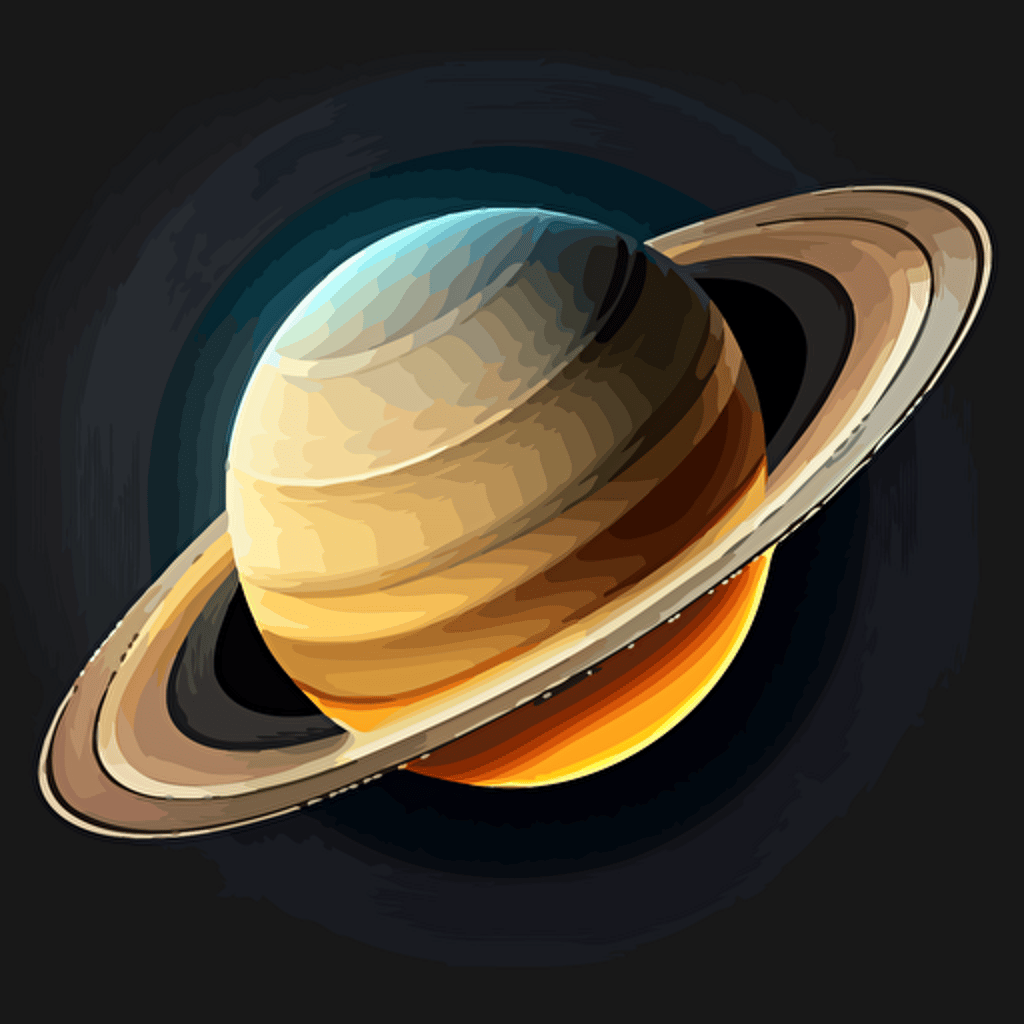 Vector draw of saturn
