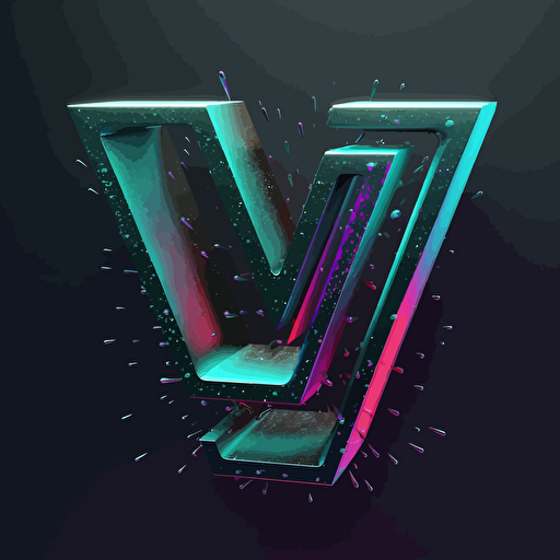 Create elegant vector logo including letters '7' and 'W' without deformation for a metaverse activity