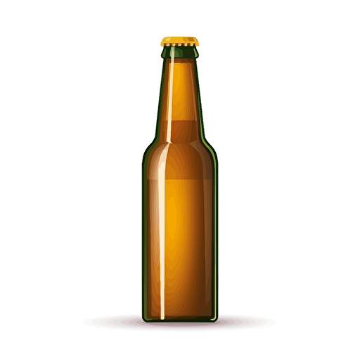 beer bottle, no text, vector, no background