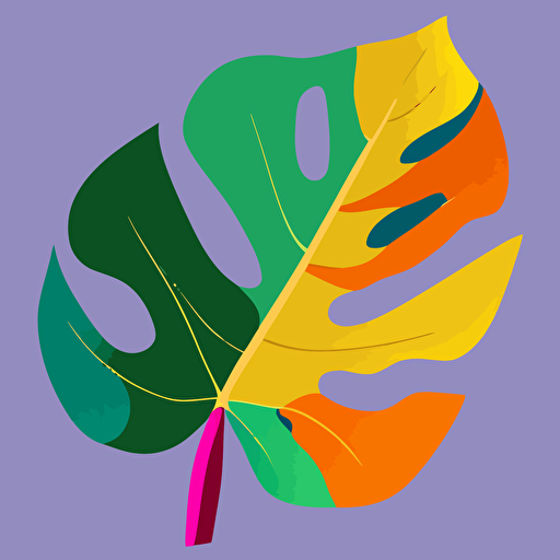 a single leaf, vector art, 2D, inspired by Matisse painting ls