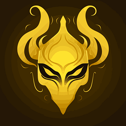 yellow djinn esport logo, vector, adobe illustrator, simplified, no text