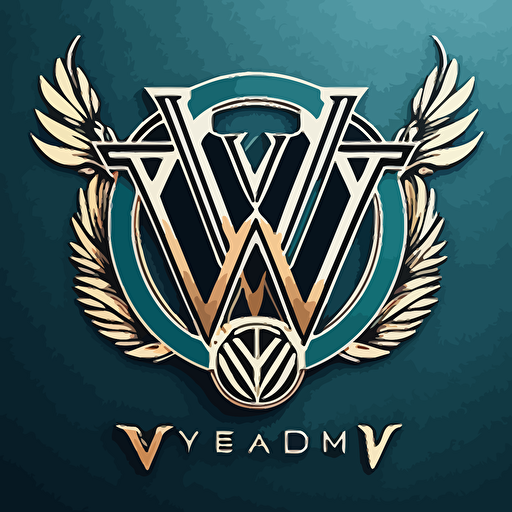 a modern vector VW monogram basketball logo for French phenom Victor Wembanyama