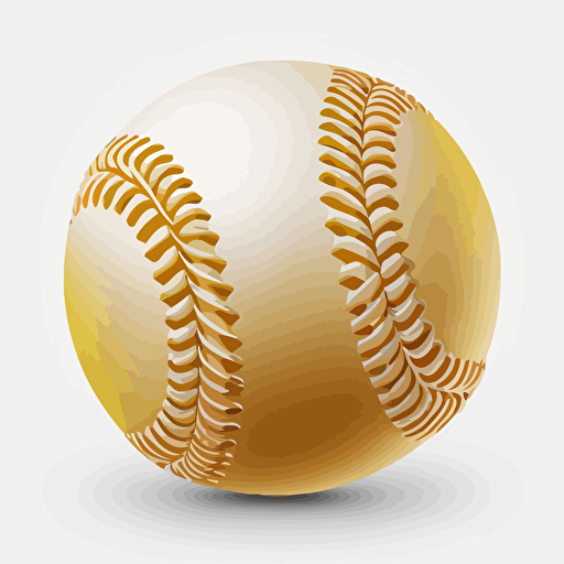 baseball ball, cartoonish, vector, white background