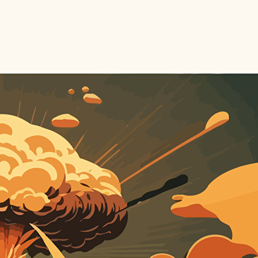 atomic explosion vector image