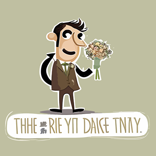 imagine concept art mascot logo for "the Big Day Events" a wedding and event planning service company, simple, vector,