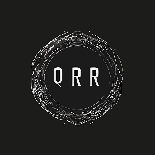 Minimalistic black and white vector logo with the letters O and R