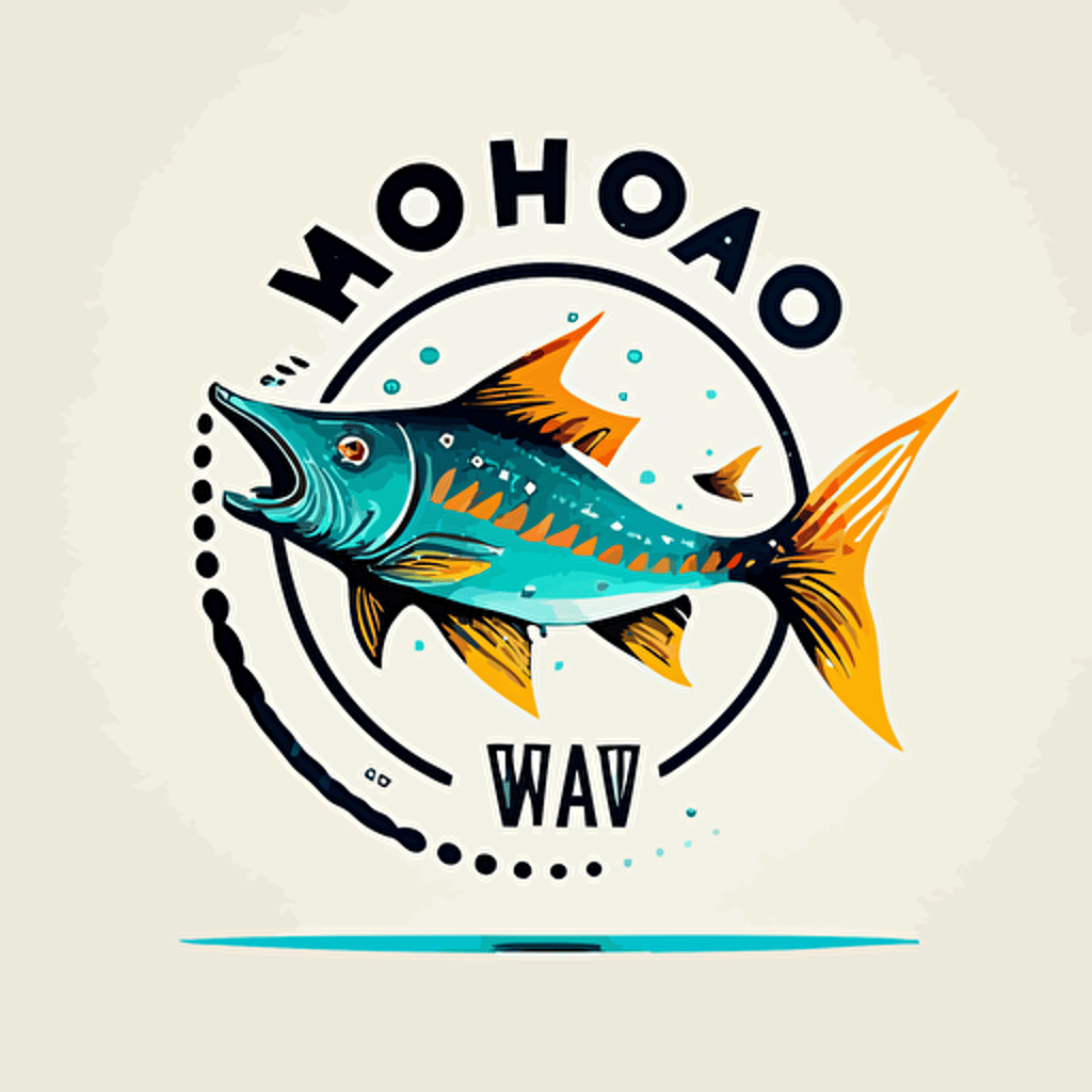 logo for a media company called wahoo, don't include any fish, minimalist, young, trendy, bright, vector