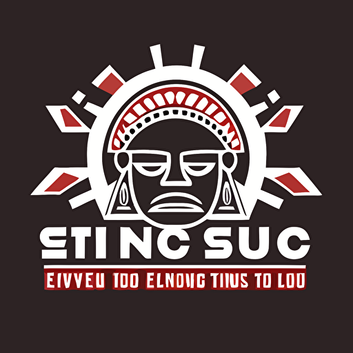 a vector logo for 'ethnic studies' in the style of Paul Rand