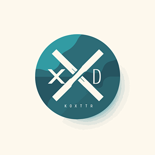 Letter XD, Minimalist Design, Plane 2d, Vector, Company Logo, Abstract, Van Gogh,