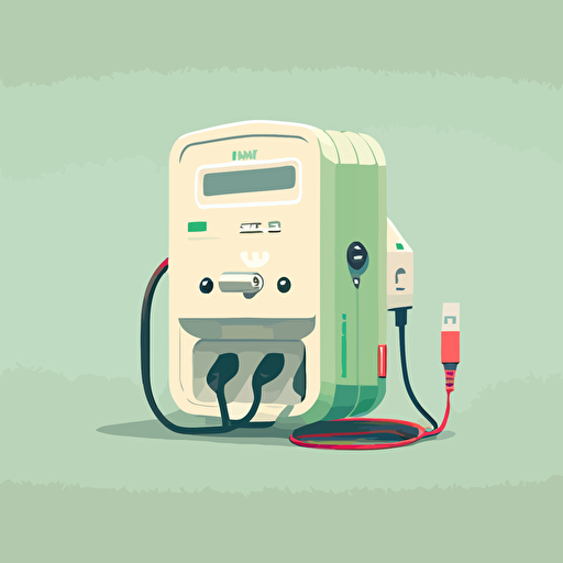vector art of an electronic vehicle charger