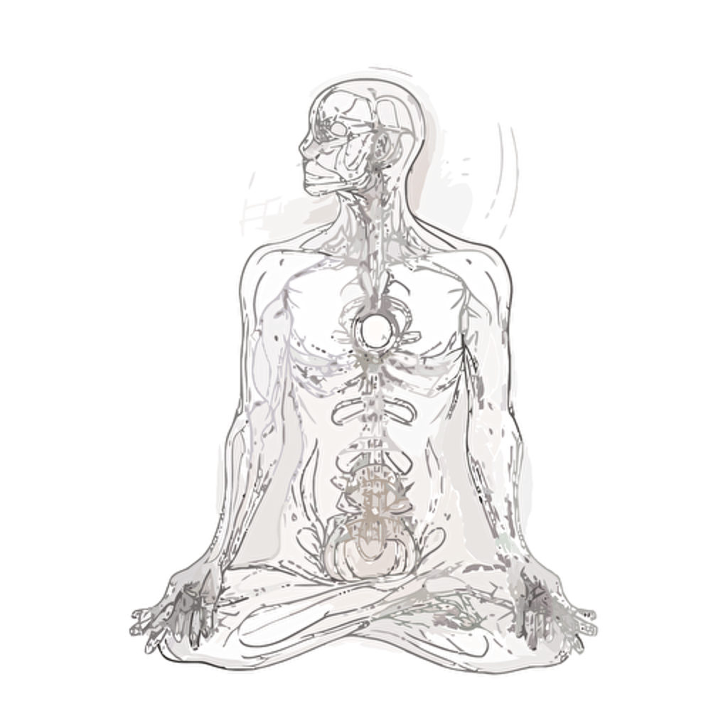 tadasana virabadrasana truth conciousness bliss sat chit ananda line drawing vector illustration exquisite esoteric vision chakra nadi subtle anatomy kundalini teacher yoga