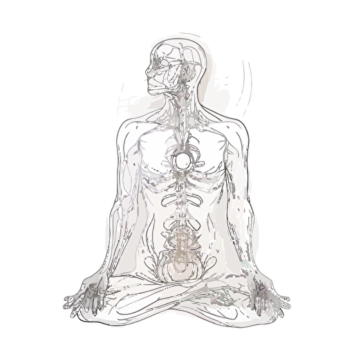tadasana virabadrasana truth conciousness bliss sat chit ananda line drawing vector illustration exquisite esoteric vision chakra nadi subtle anatomy kundalini teacher yoga