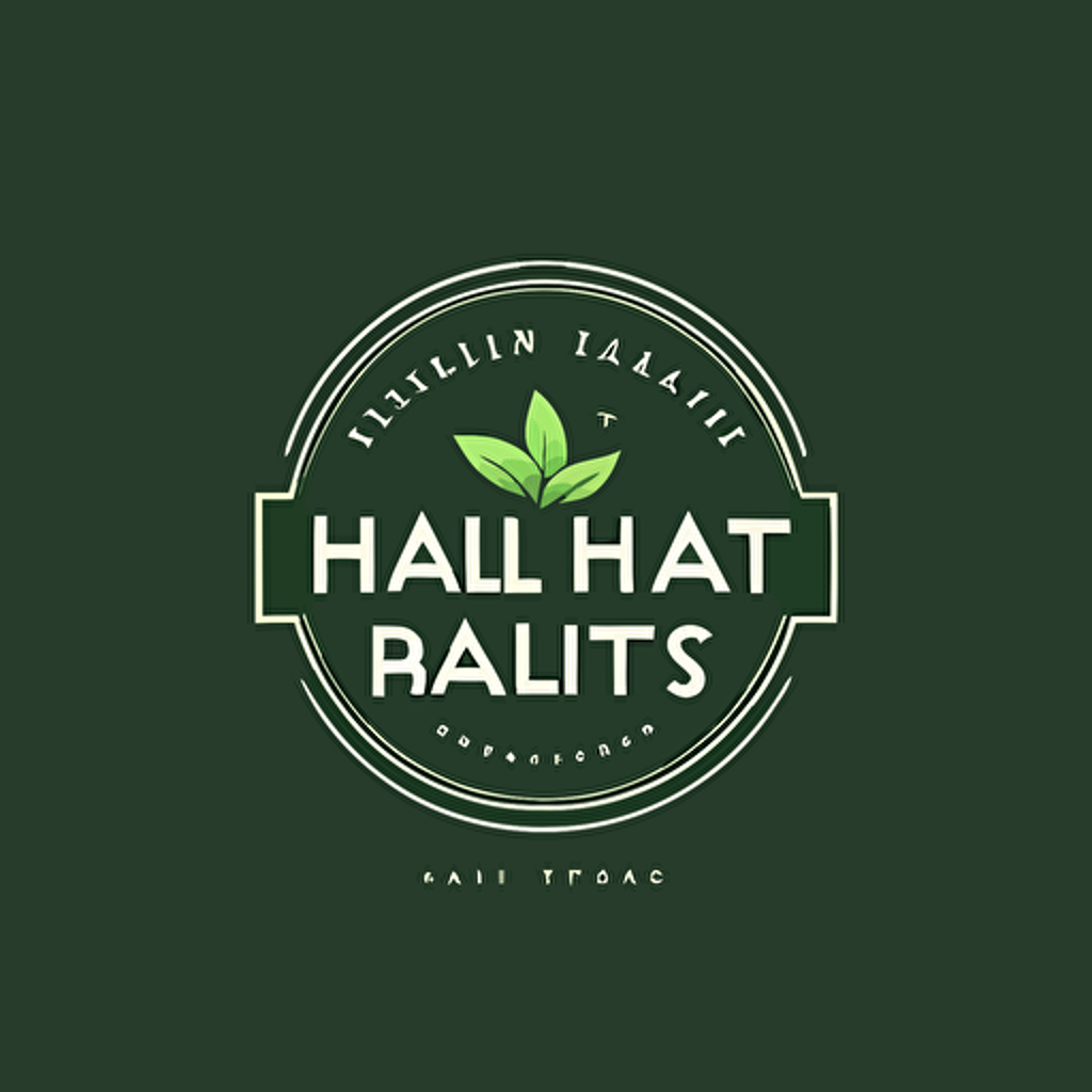 high quality clean and simple vector logo for a lifestyle blog called Green Habits Daily that provides budget friendly tips for adopting planet-saving, eco-conscious habits.