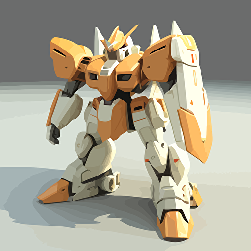 Gundam model, lowplay style, vector, 16k, made by C4D