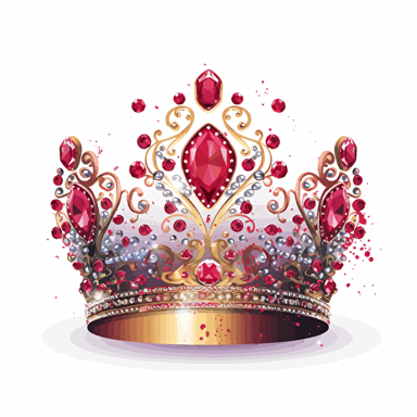 Princess crown, vector image, white background