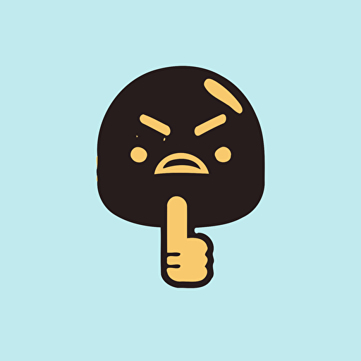 middle finger emoji 2d vector