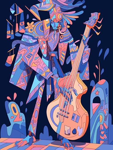 abstract expressionism, folk culture, home furnishing design, blues music, short fiction, neuroscientists,vector ,2d illustrator,