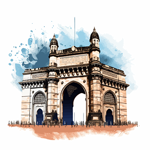 vector image of gateway of india