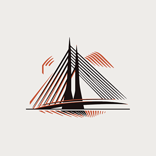 logo of erasmusbrug, clean, simple, modern, abstract, vector, trendy