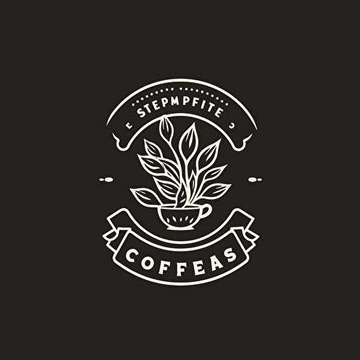 simple logo for a coffee roasters company vector style