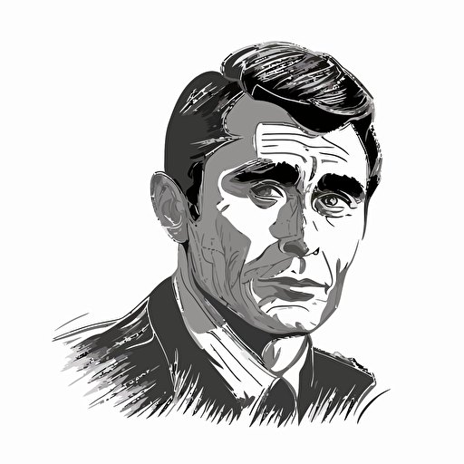 a line vector drawing of rod serling