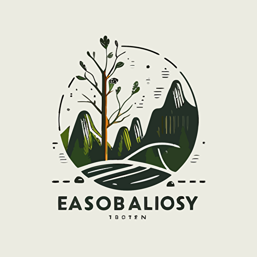 vector minimalist modern logo for a ecology laboratory