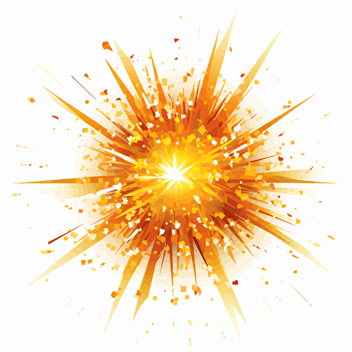 a exploding vector star on white