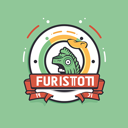 history logo, flat, vector, 360, fun, fresh, curious