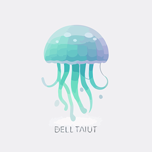 jellyfish vector icon, flat, white background