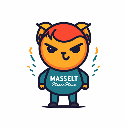 a mascot logo of a product manager, simple, vector
