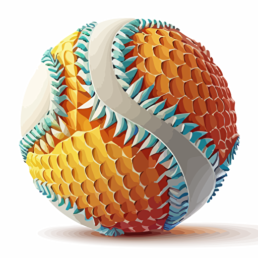 baseball ball, cartoonish, vector, white background