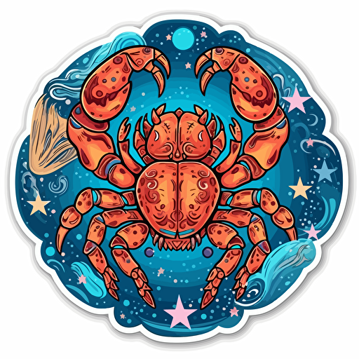 Cancer starsign vector sticker