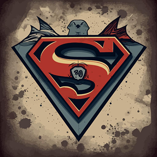 high resolution vector logo of a rock band with the shape of superman's logo.