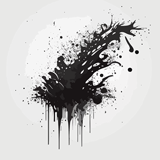 single element mud splash vector black and white