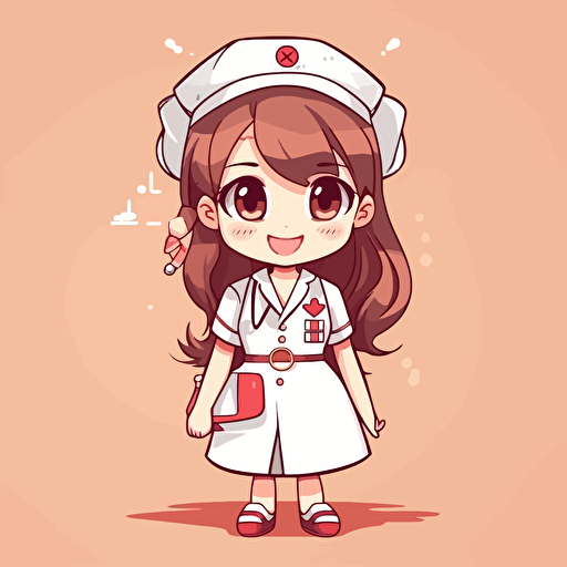 Vector illustration cute nurse