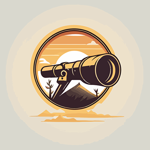 logo of a spyglass flat vector
