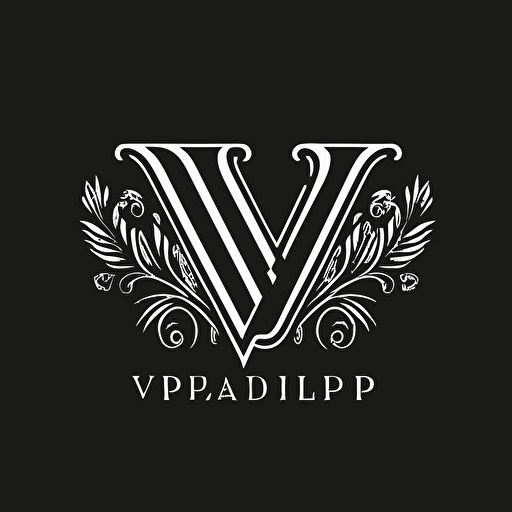 simple brand logo, letter VP, logo, vector logo, vector design, logo design, design ideas, black and white, classic cool design, monograma, company