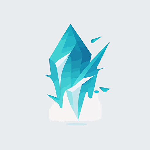 simple logo vector style, ice