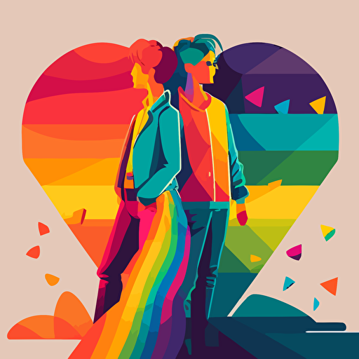 lgbt pride colours art illustration flat 2d vector