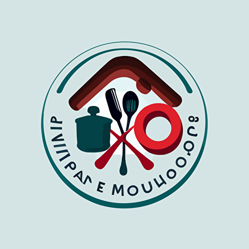 a logo for a pinterest account called "household Finds" home reviews and home products contemporary vector logo ar 9:16