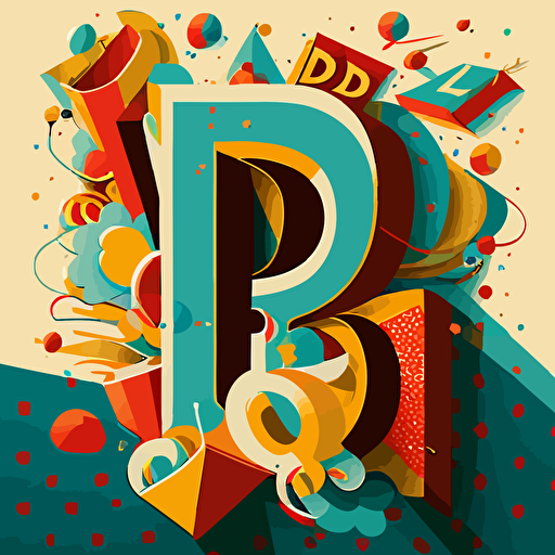 vector with the letter "D" for young people