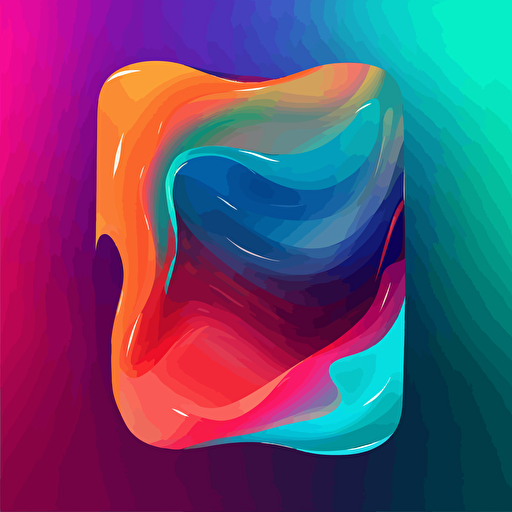 Colorful fluid gradient background with glass morphism. Vector template futuristic trendy design