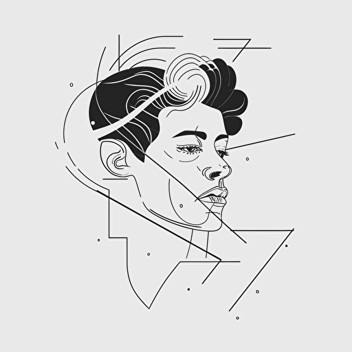 minimalistic single line drawing, vector