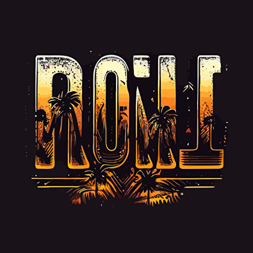 Create a simple L.A. in the most iconic font and make it so the letters are a solid structure and vector image good for easy application to design merch