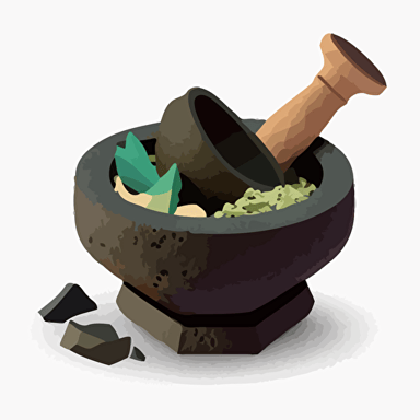 vector render of a molcajete